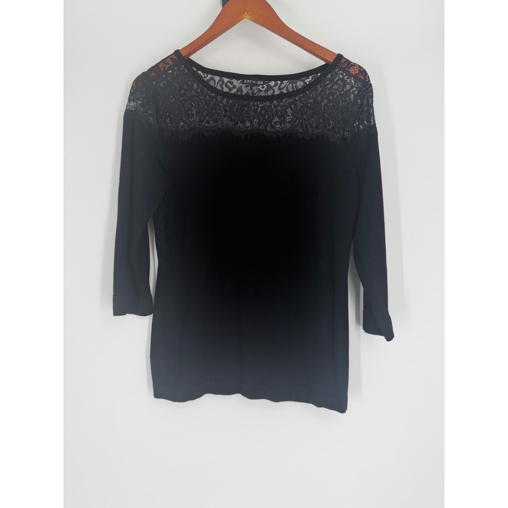Express Womens Top Large Lace Whimsigoth Romantic Dark Coquette Indie Sleaze